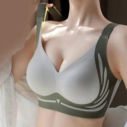 Buy 1 Get 3 FREE | London-Paris Premium Designer Edition Anti-Sagging Mega Lift Padded Wireless Bra