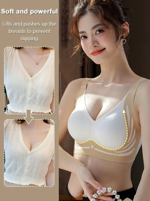 Buy 1 Get 3 FREE | London-Paris Premium Designer Edition Anti-Sagging Mega Lift Padded Wireless Bra