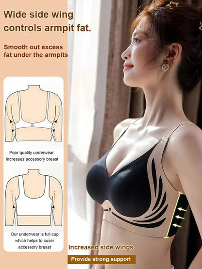 Buy 1 Get 3 FREE | London-Paris Premium Designer Edition Anti-Sagging Mega Lift Padded Wireless Bra
